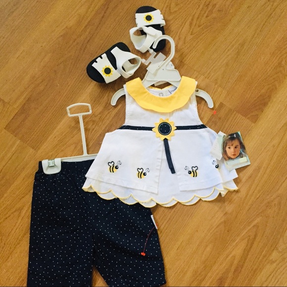 🌟Host Pick 🌟Vitamins Infant Girl three piece outfit - Picture 1 of 5